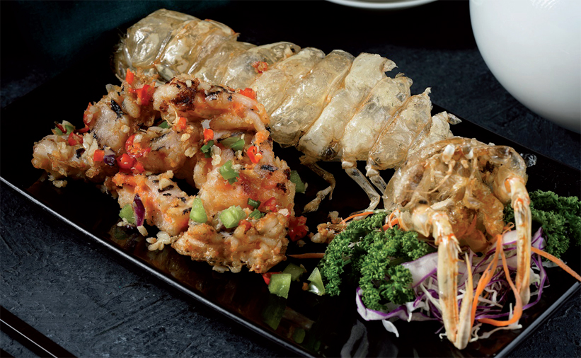 Fried Sea Mantis Prawn with Salt and Pepper