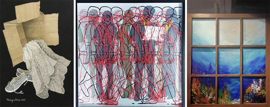 Untitled, Marcy Dans, | The Corporate Meeting, Norli Meimban, | Waterworld, James Hermogenes