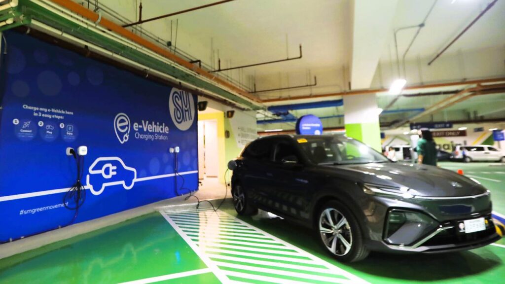 SM has a network of 111 EV charging stations across 62 malls nationwide. (Photo from SM)
