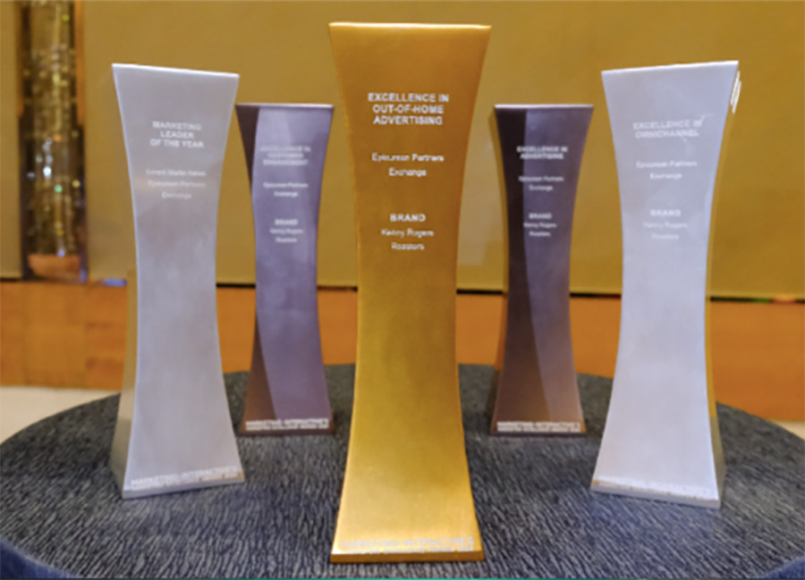 The five trophies won by Kenny Rogers
