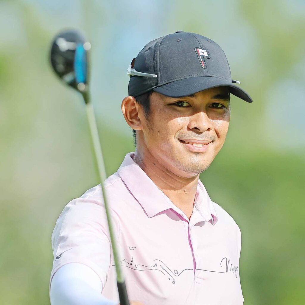 LEADER: Reymon Jaraula ends the day with a brilliant 63.