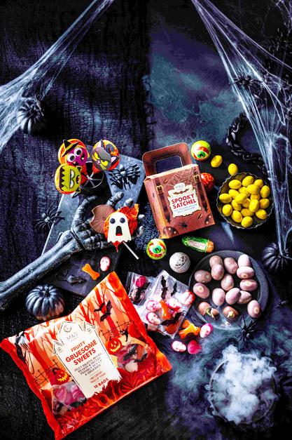 Spooky Satchel, Fruity Gruesome Sweets, Ghoulish Gang Chocolate Lollies
