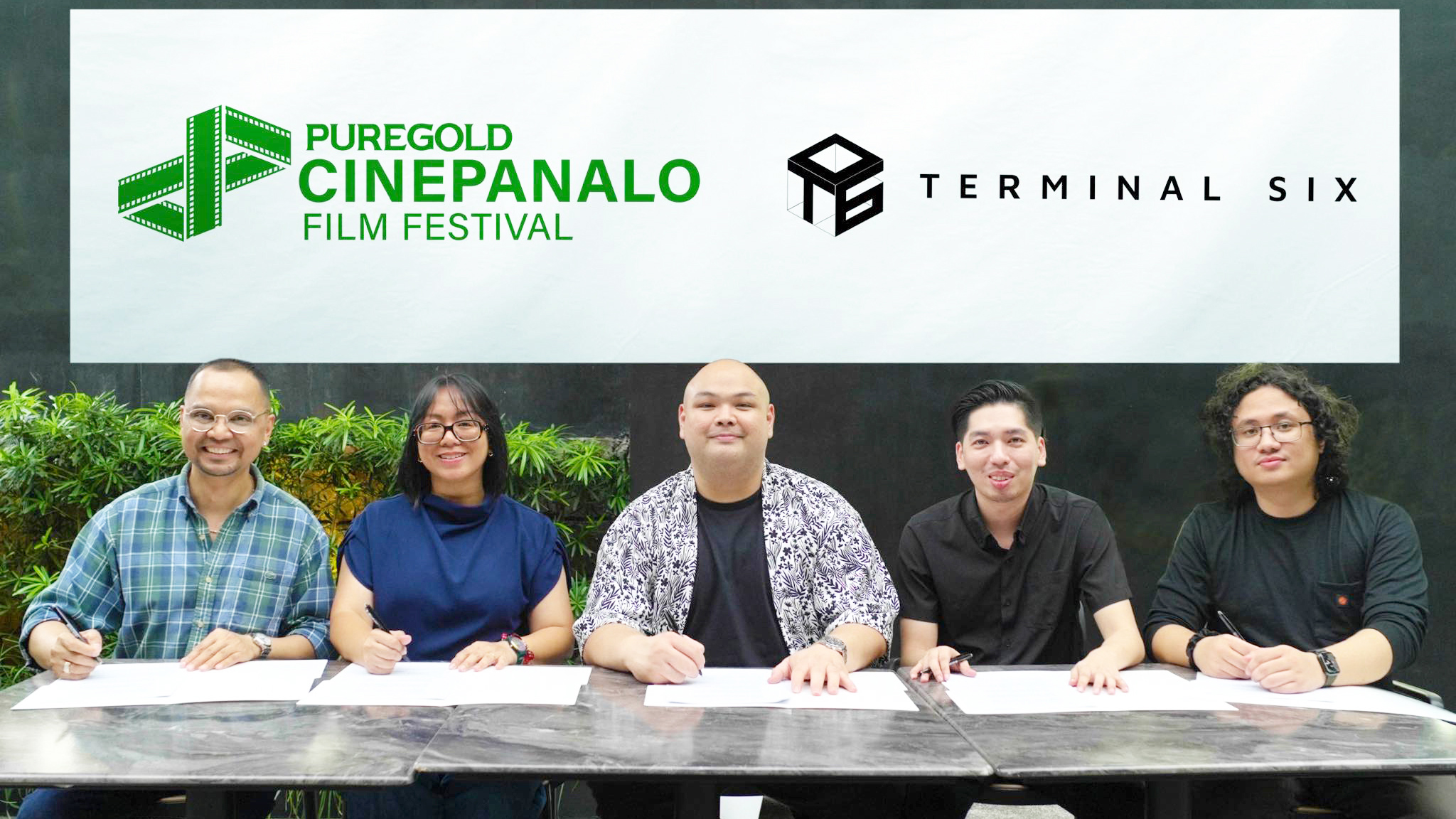Director Chris Cahilig, Puregold’s Ivy Hayagan-Piedad, T6’s Chad Vidanes, Wesley Yap, Cyril Bautista