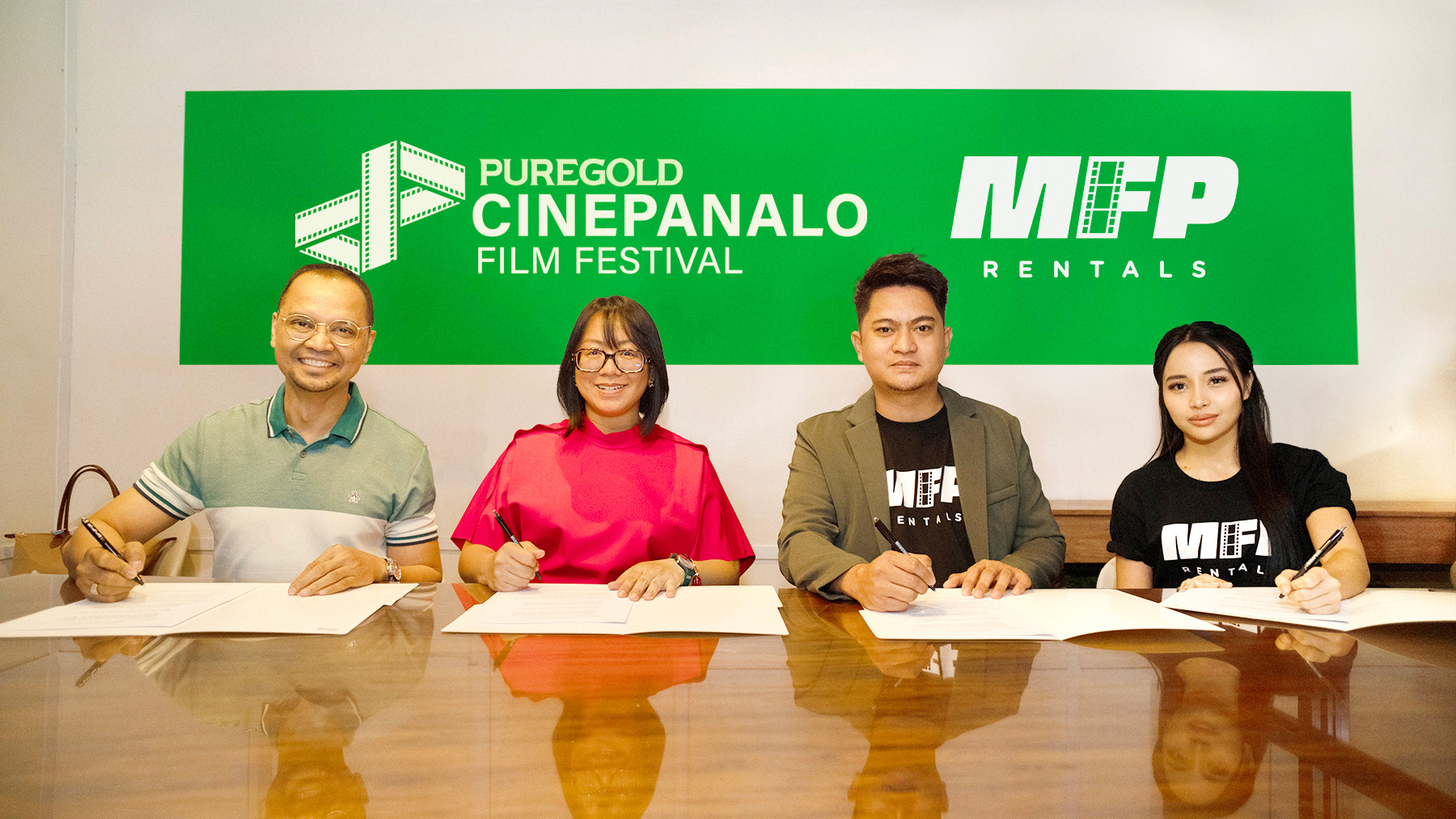 Festival director Chris Cahilig, Puregold’s Ivy Hayagan Piedad, MFP’s Tristan Cua and Zsara Laxamana