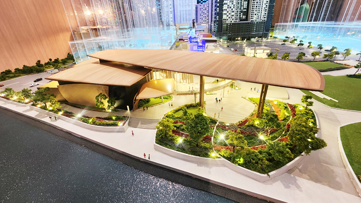 Diorama of the new Contemporary Arts Center in Circuit Makati