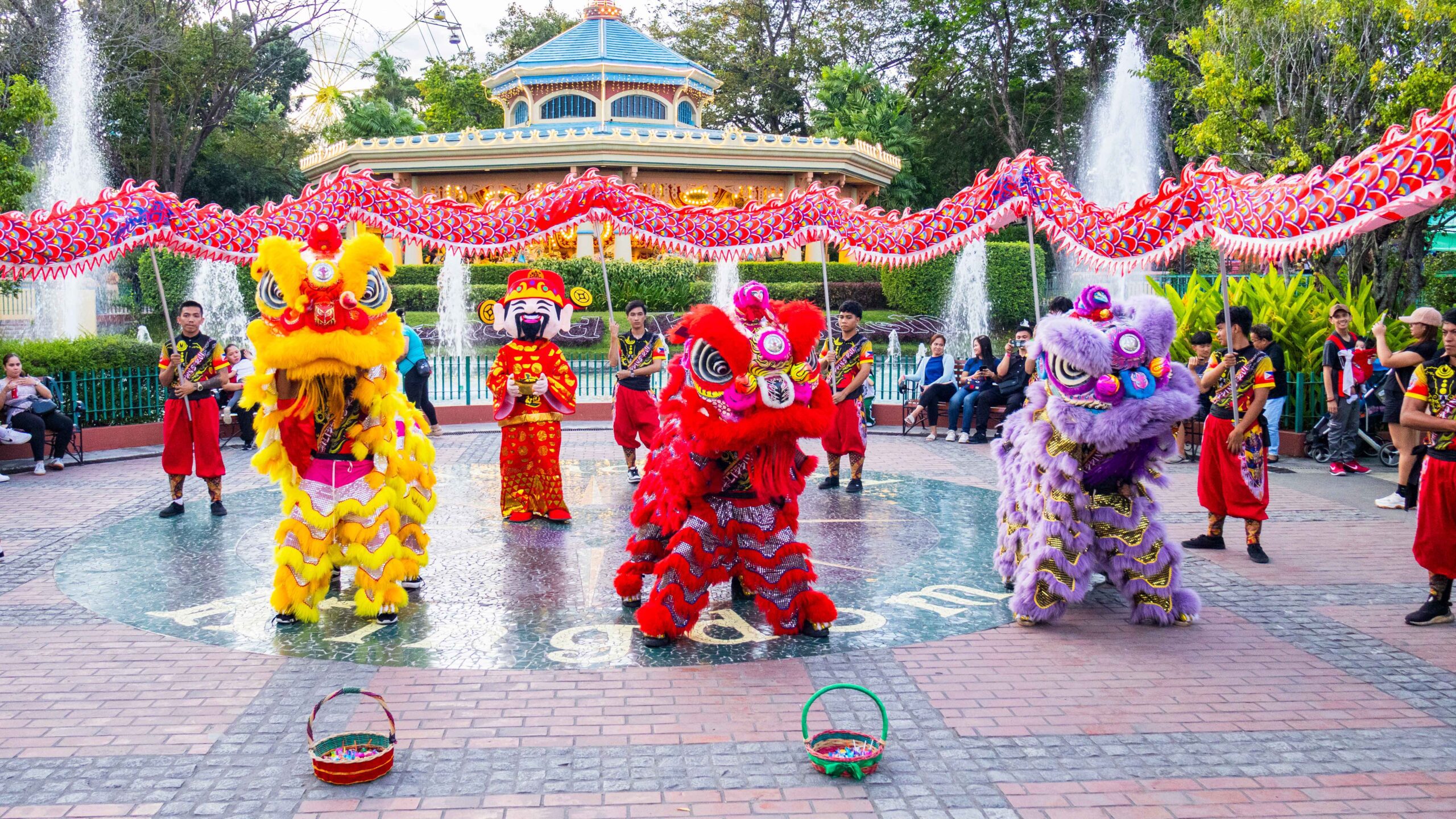 Dragon dance at Enchanted Kingdom.