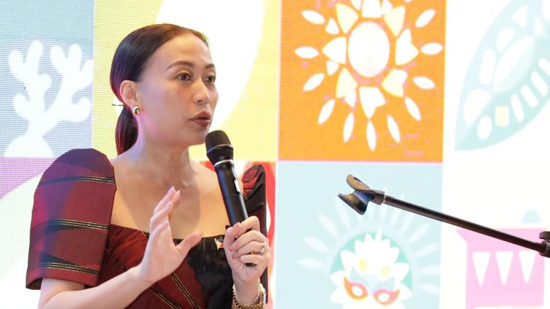 TPB COO Maria Margarita Montemayor Nograles at the opening ceremony of the Philippine booth at the ATF 2025.