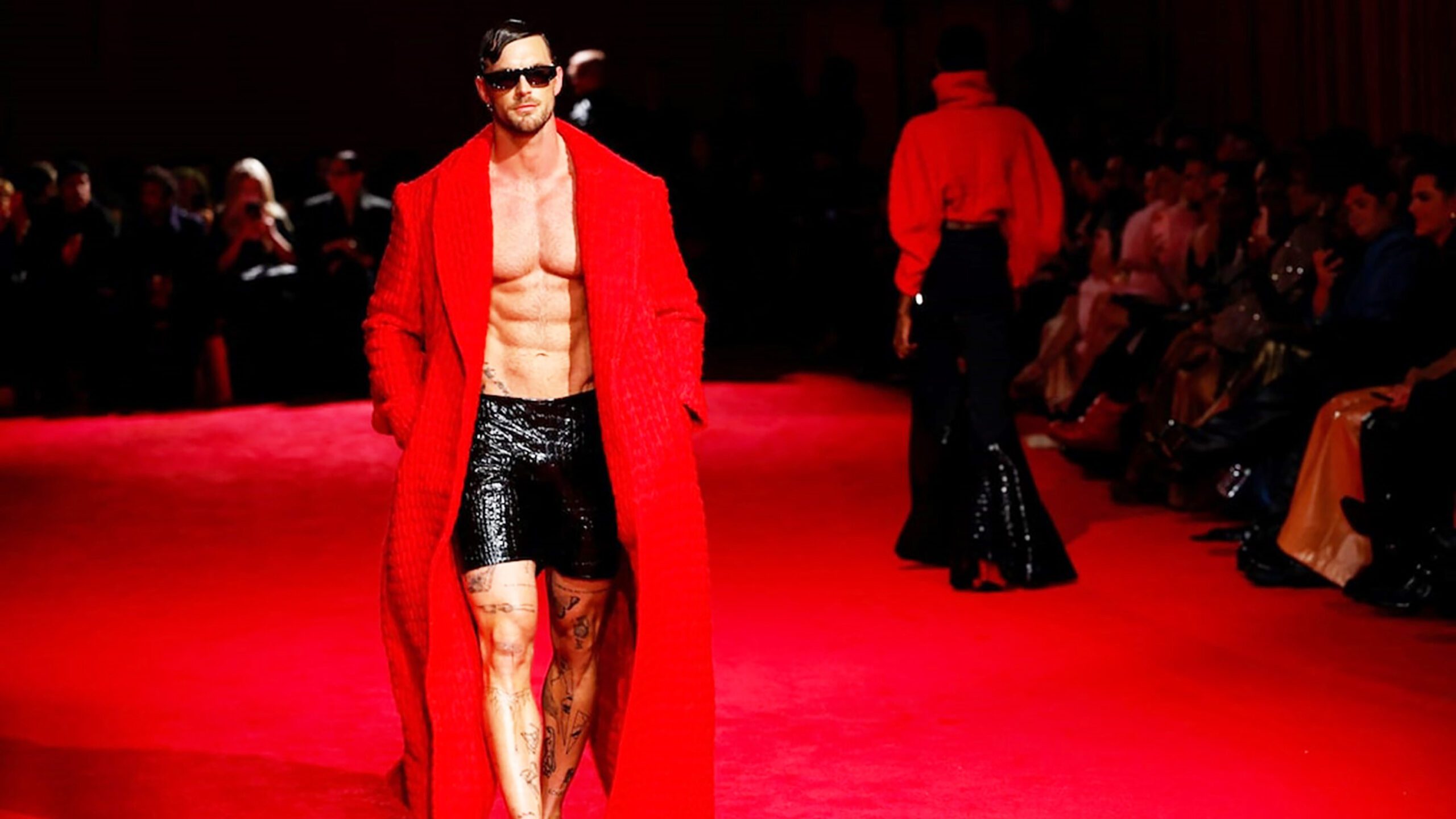 Models present creations from Christian Siriano during New York Fashion Week Fall-Winter 2025 in New York City, U.S.